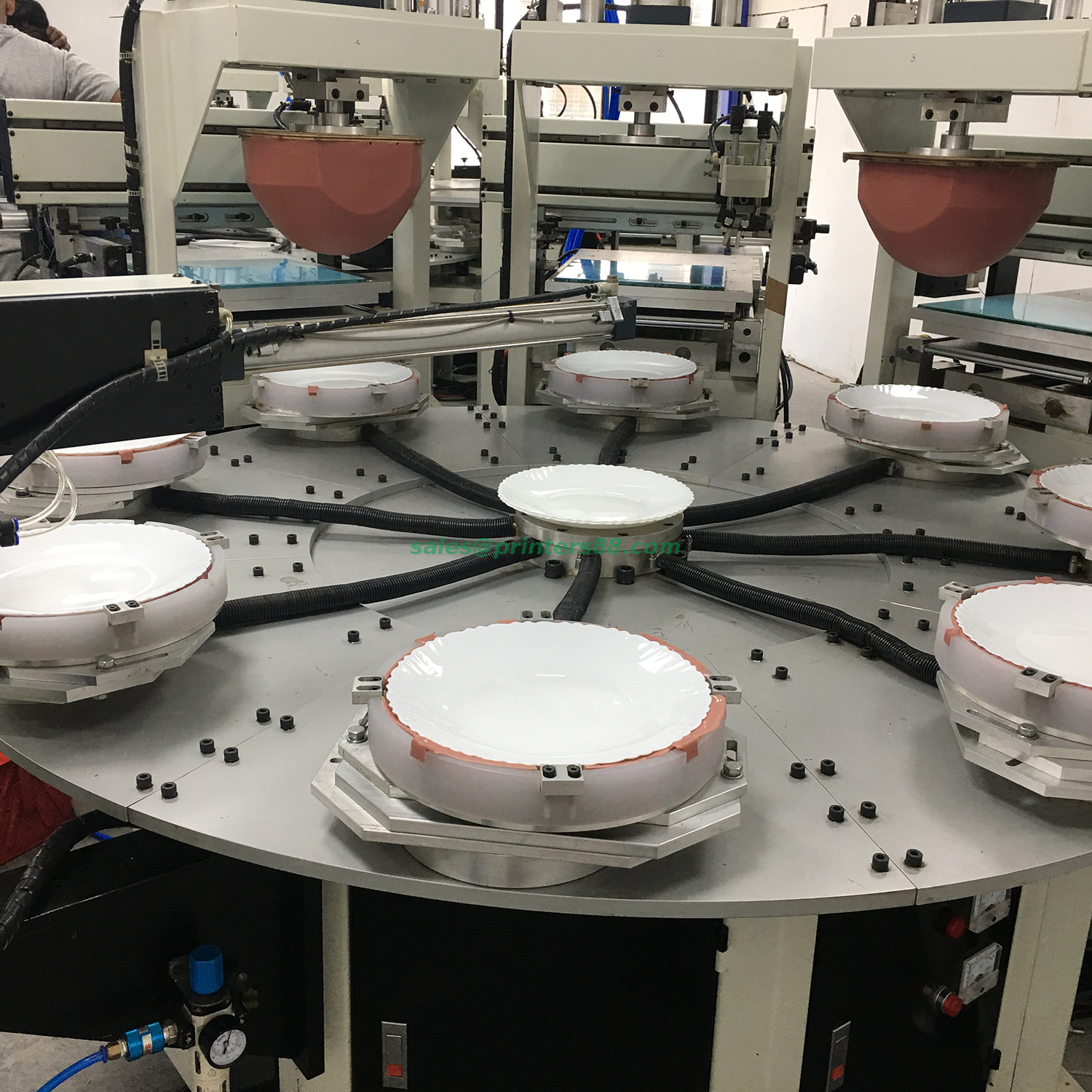 Three Color Pad Printer for Ceramic Plates Bowls (HX-350-3P)