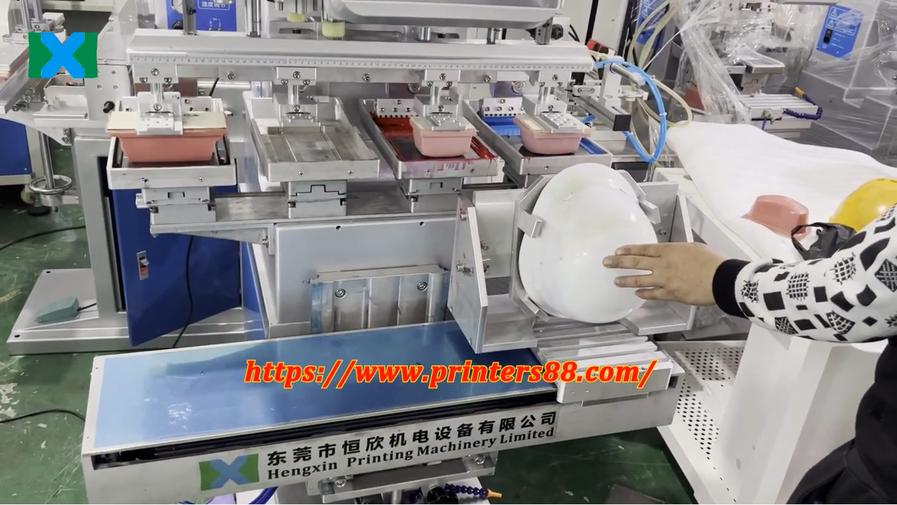 Four Color Tampo Printer for Printing Safety Helmet