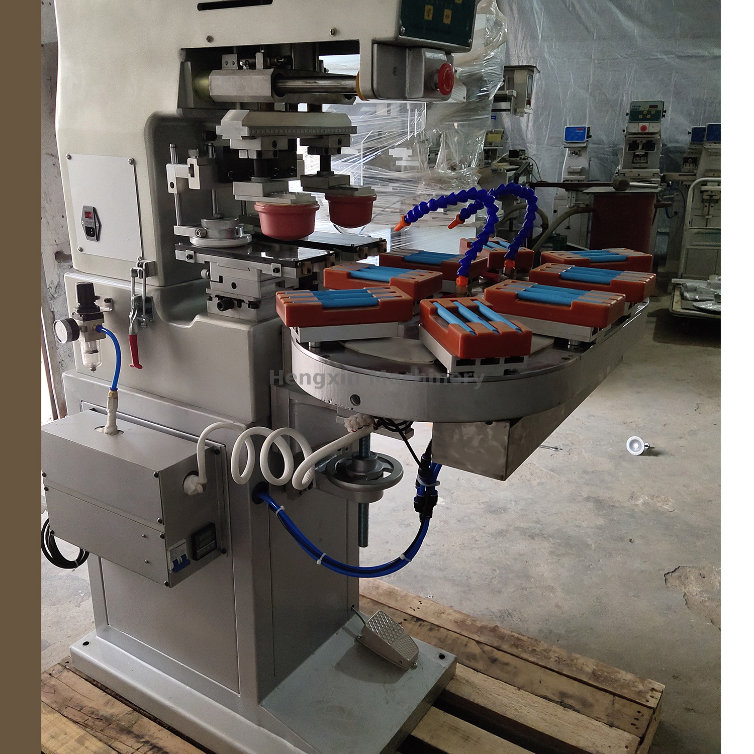 Two Color Pad Printing Machine with Turntable (P2/C)